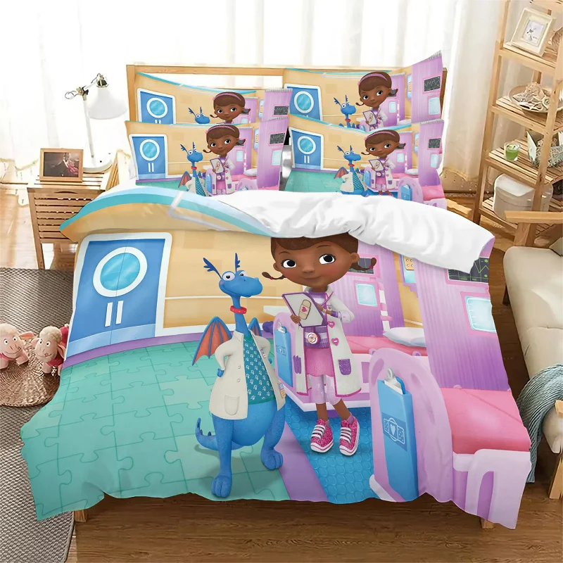 3D Printing Case - 音楽ドク McStuffins 3D プリント布団カバー枕カバー寝具セットツインフルクイーンキングサイズ寝室の装飾