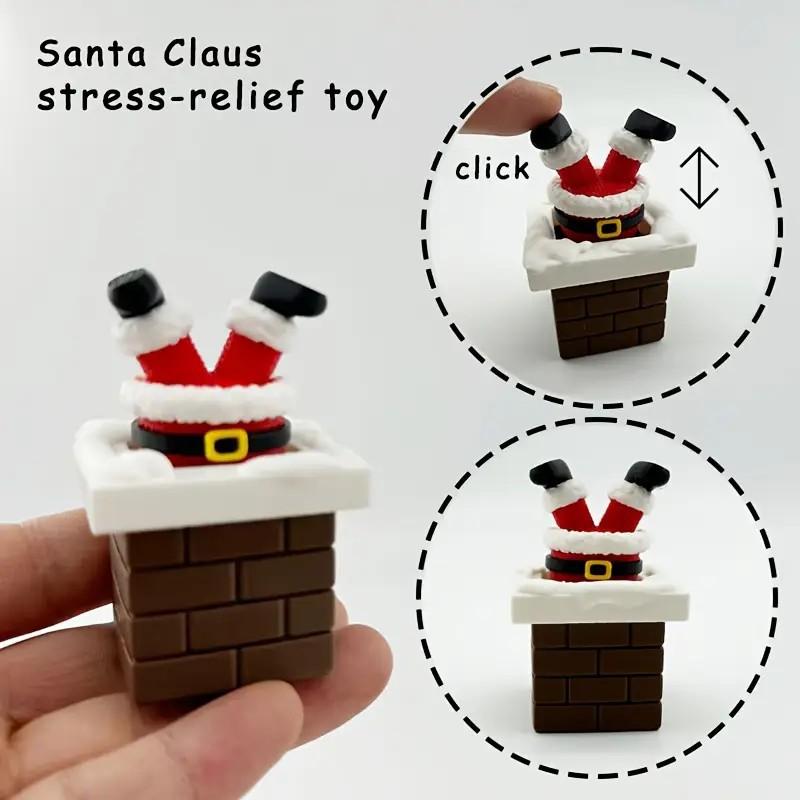 3D Printing Toys - 3Dプリント製クリスマスホリデーデコレーションデスクトップドールサンタクロース落下する煙突キュートで楽しいリラックス玩具プレスオーナメントクリッカー