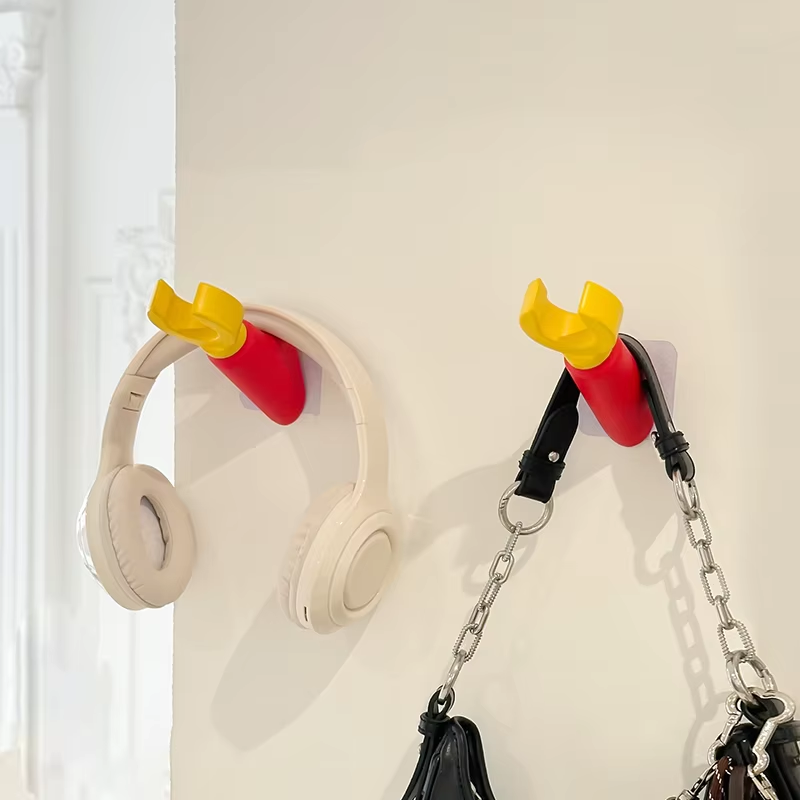 3D Printing Apps - クリエイティブ 3D プリント壁フック穴あけなし多機能収納フックヘッドフォンバックパック家の装飾を掛けるため