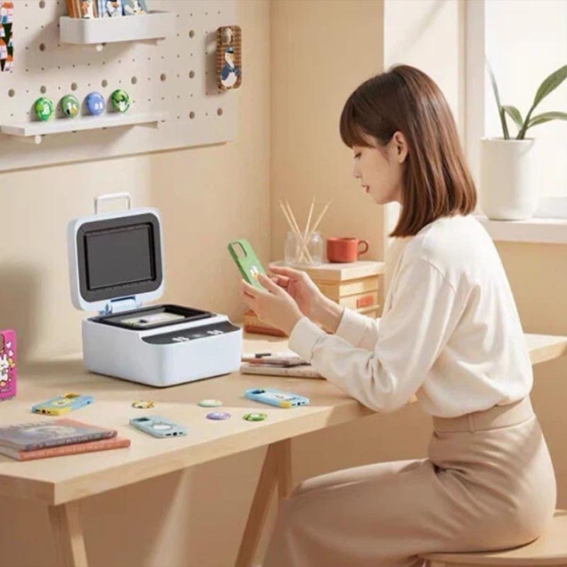 3D Printing Case - ヒートプレス機小型フラットベッドDIY電話ケース印刷真空熱転写3Dフルカバーデザイン柔軟な温度制御