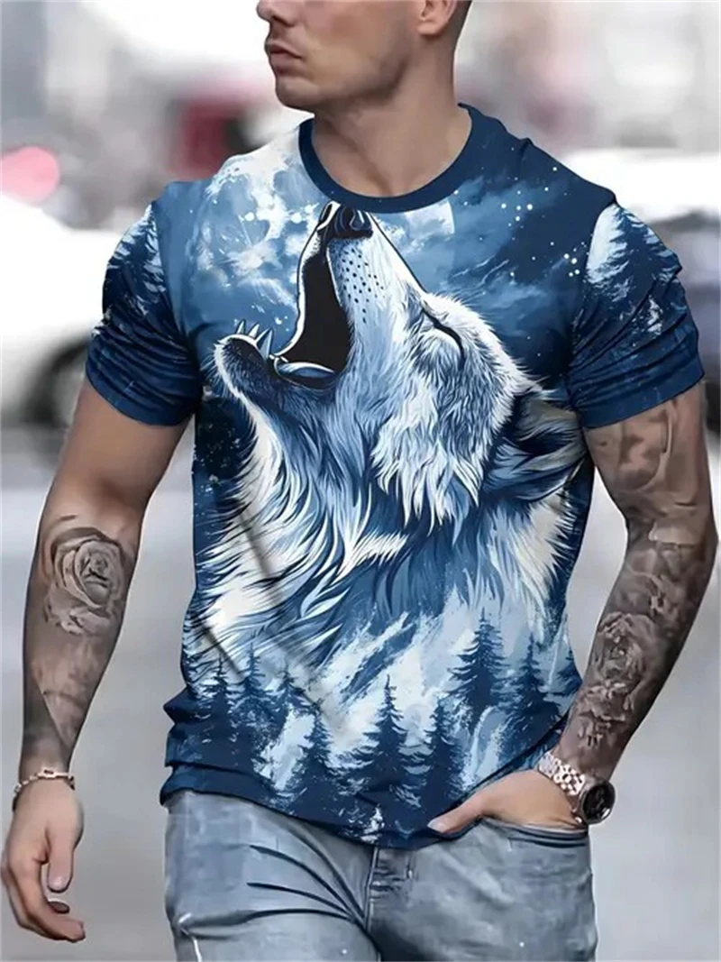 3D Printing Eagle - ファッションメンズイーグルシルエットプリントTシャツクルーネック半袖カジュアルミニマリストストリートウェアTシャツ男性用