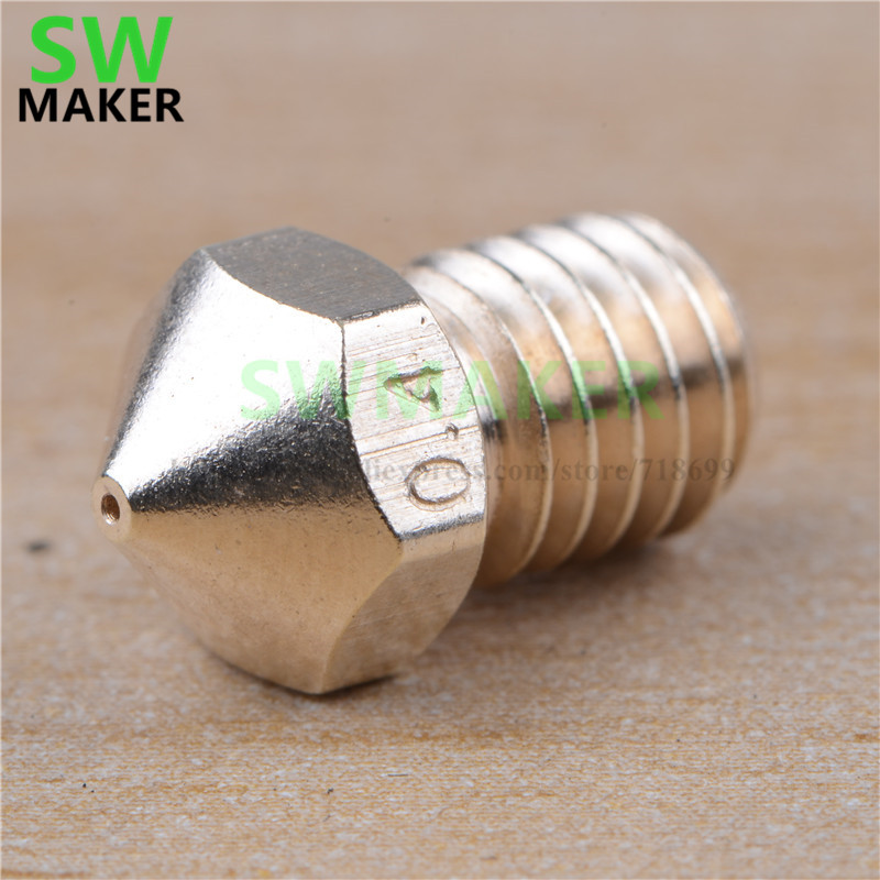 3D Printer Nozzle Brass - 3Dプリンター用の拡張真ちゅう製ノズル,1.75/3mm,1ピース,ロリポップブロック用,DIY