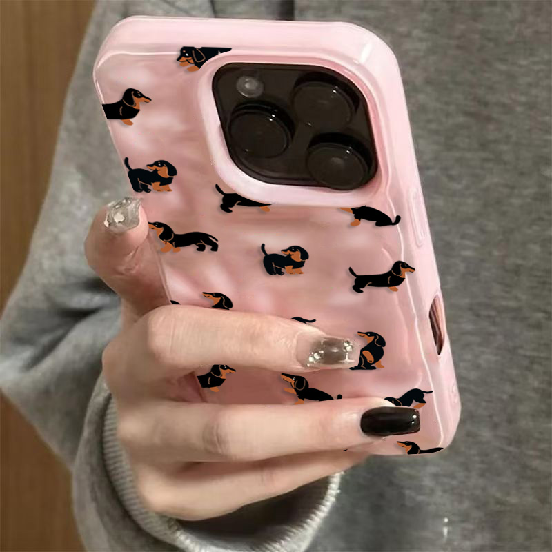 3D Printing Case - ダックスフント柄ソフトシリコン製スマホケース iPhone 18 Pro 17 Air