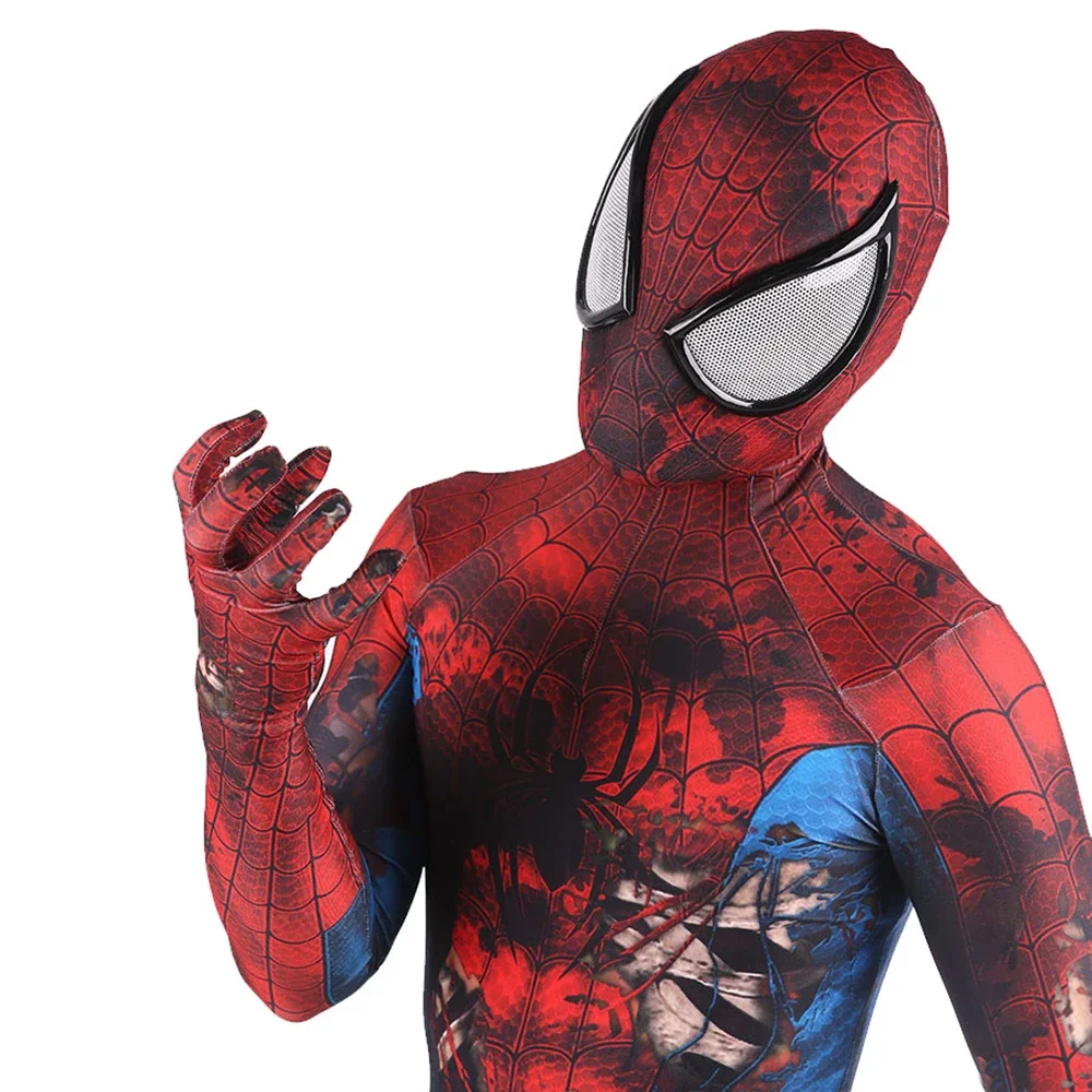 3D Printing Toys - ハロウィンコスチュームに最適な驚異のゾンビSMコスプレ スーパーヒーロー バグマン 3Dプリント ゼンタイボディスーツ ゾンビスパイディコスプレ
