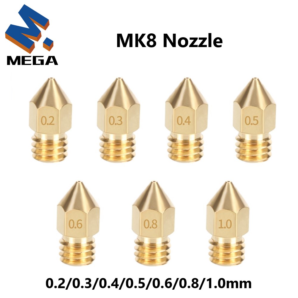 MK8 真鍮ノズル 0.2/0.3/0.35/0.4/0.5 - 3D Printer Nozzle Brass のレビューと価格