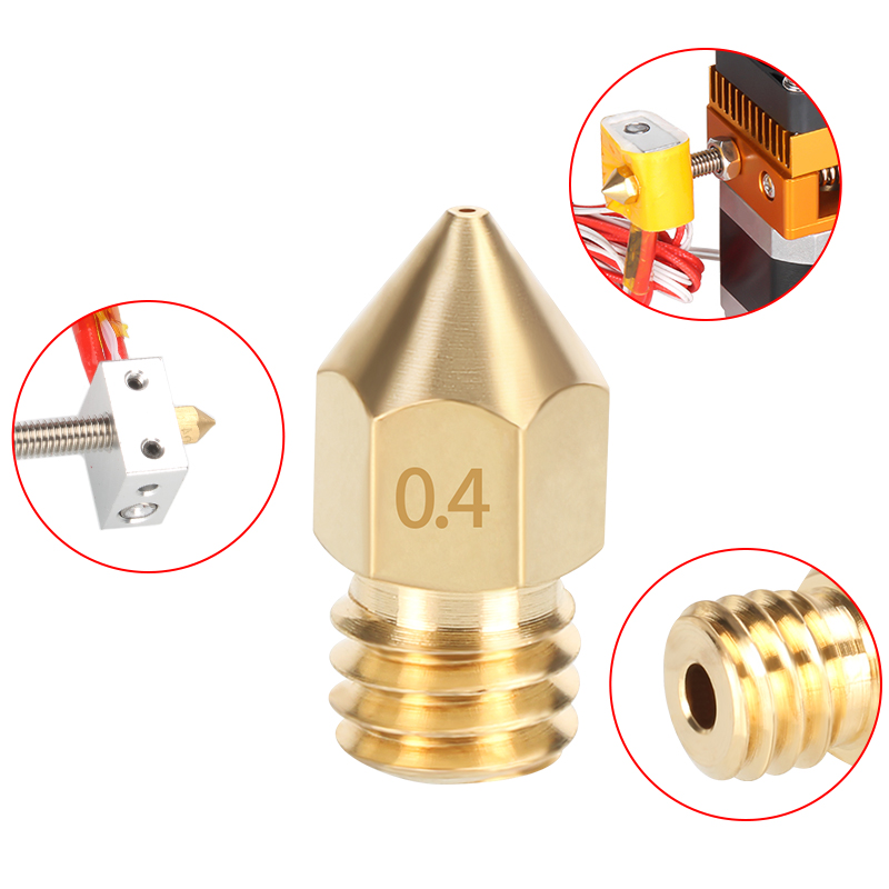 MK8 真鍮ノズル 0.2/0.3/0.35/0.4/0.5 - 3D Printer Nozzle Brass のレビューと価格