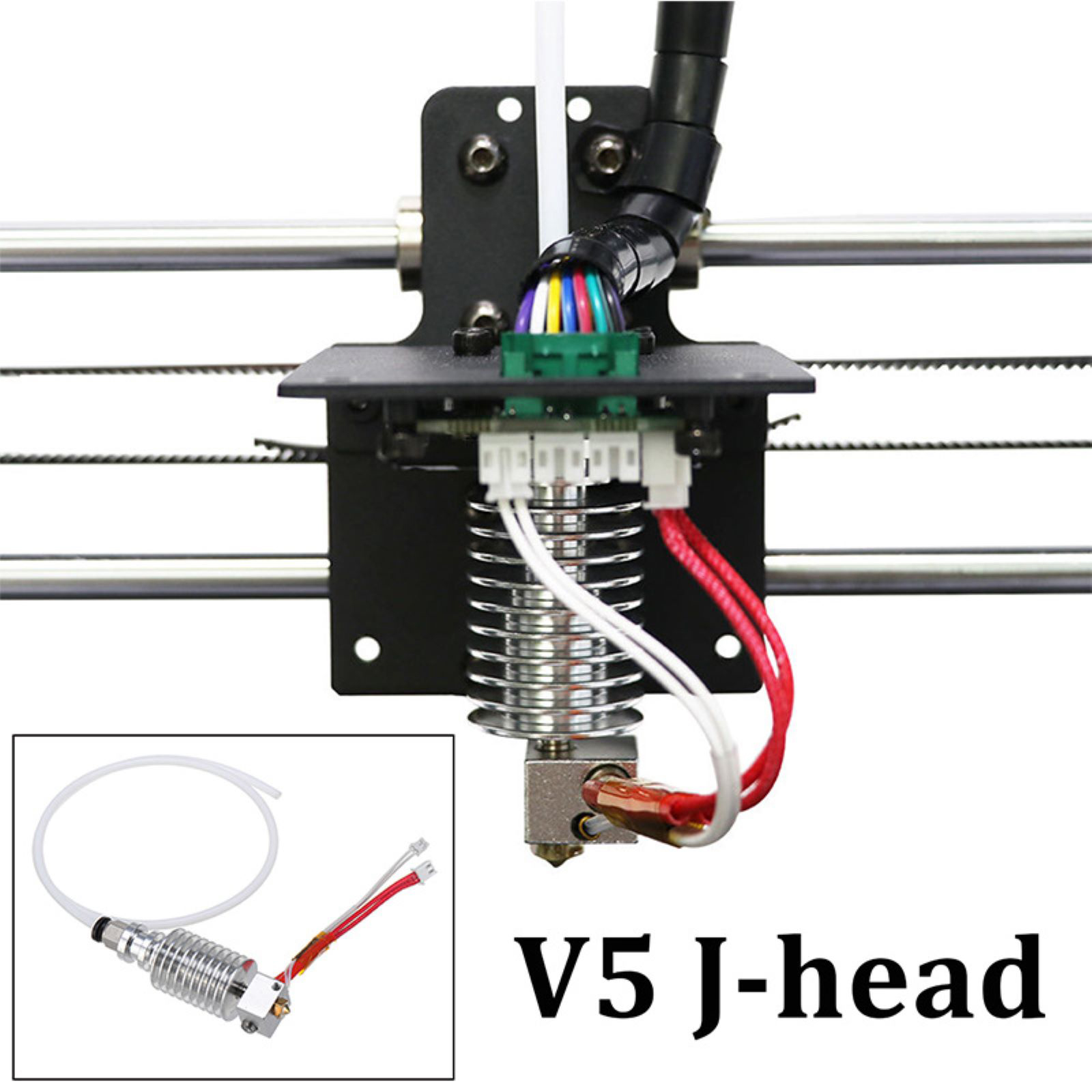 1PC V5 Jヘッドホットエンドキット 0.4mm 12V - 3D Printer Hotend Kit のレビューと価格