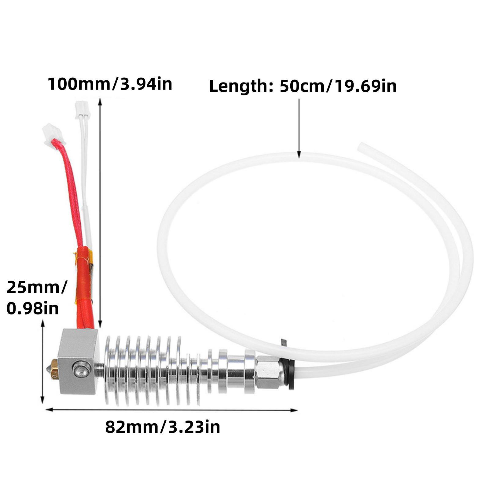 1PC V5 Jヘッドホットエンドキット 0.4mm 12V - 3D Printer Hotend Kit のレビューと価格