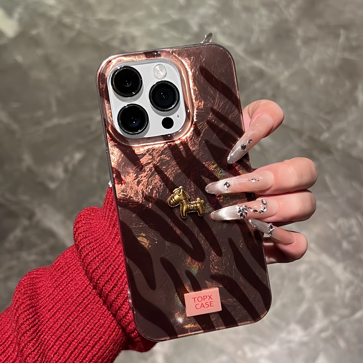 高度なレオパードプリントと3DポニーのデザインのiPhone - 3D Printing Case のレビューと価格