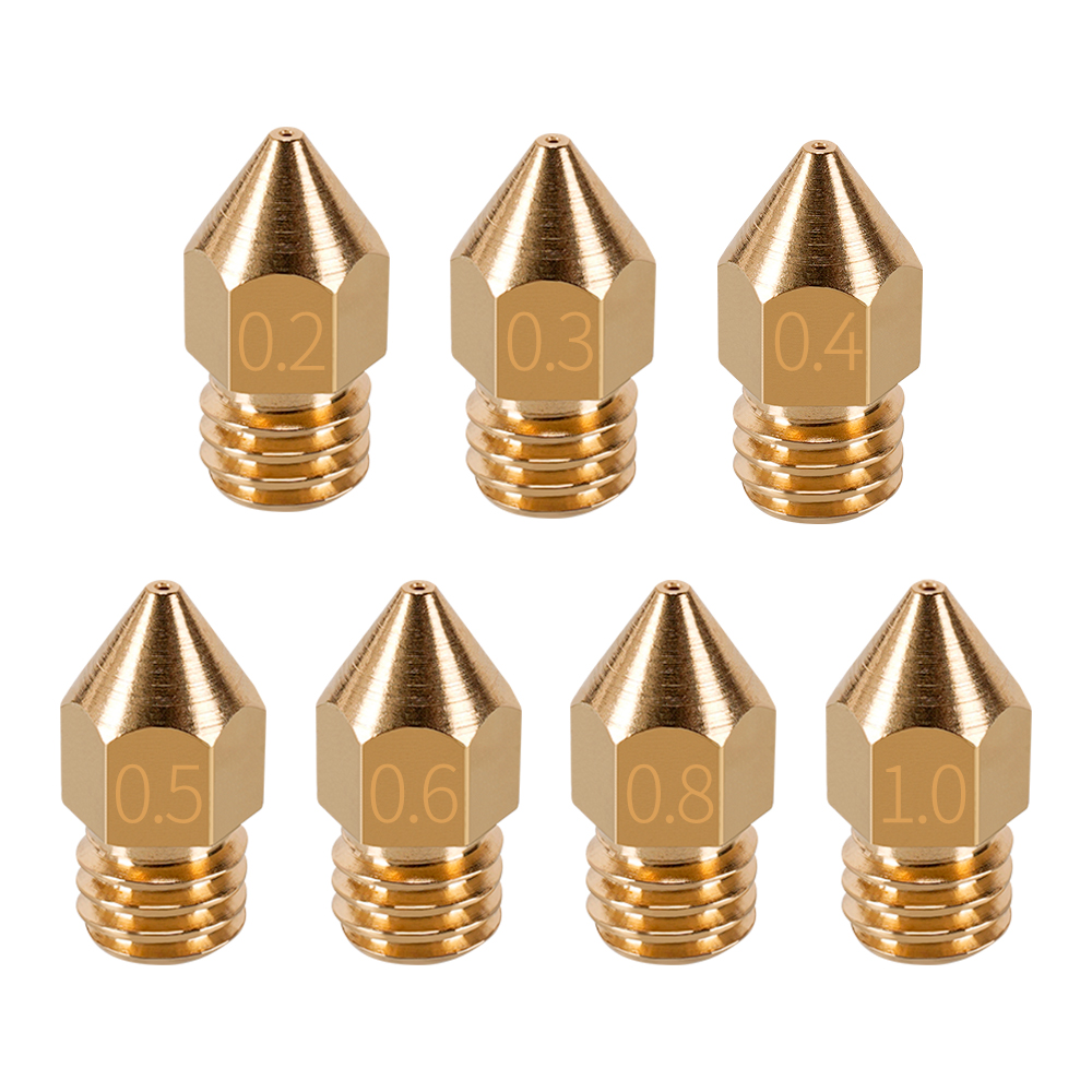 MK7 MK8 ノズル 0.4 ミリメートル 0.3 ミリメ - 3D Printer Nozzle Brass のレビューと価格