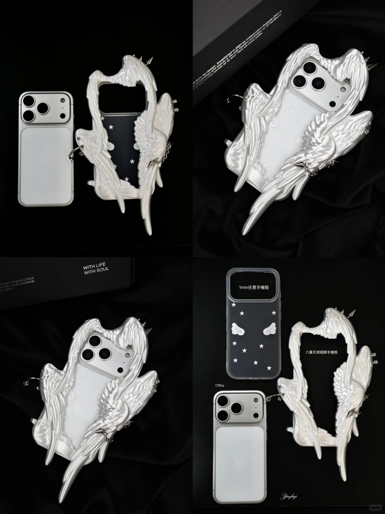 オリジナル Y2k 六翼天使リベットピアス中空カットアウト電 - 3D Printing Case のレビューと価格