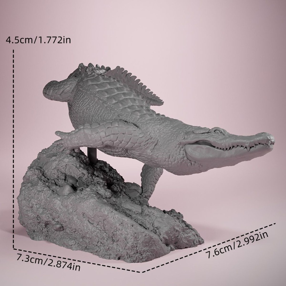 アメリカワニの泳ぎ姿勢 3D プリント装飾絵画ブランク置物ミ - 3D Printing Apps のレビューと価格