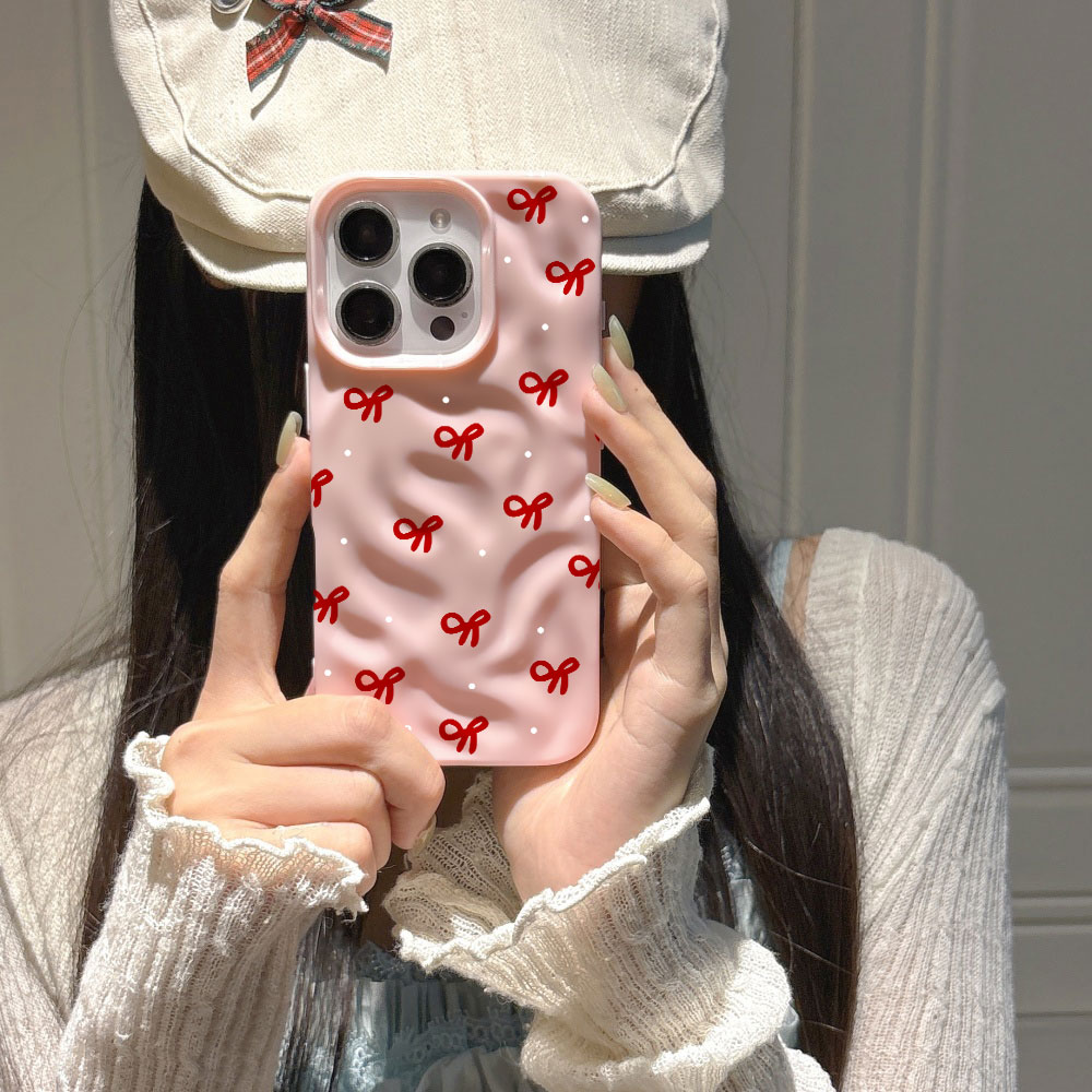 3D水波紋レッドハートプリントiPhoneケース iPhon - 3D Printing Case のレビューと価格