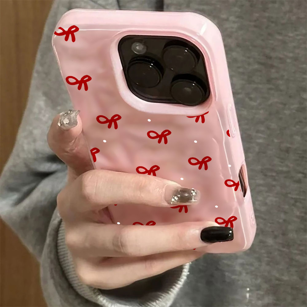 3D水波紋レッドハートプリントiPhoneケース iPhon - 3D Printing Case のレビューと価格