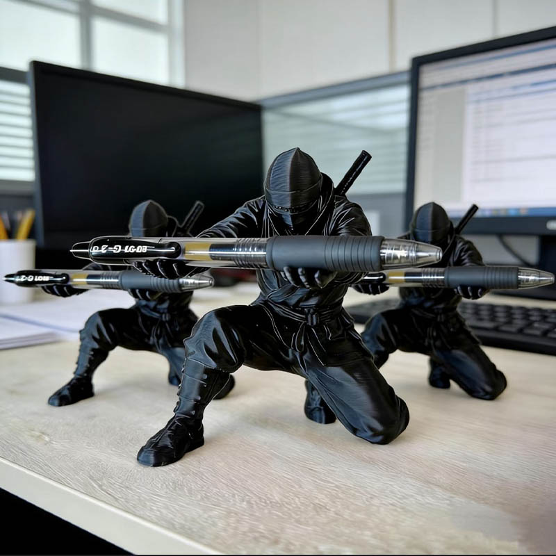 忍者ペン立て 3Dプリント サムライ デスクオーナメント 文 - 3D Printing Office Setup のレビューと価格