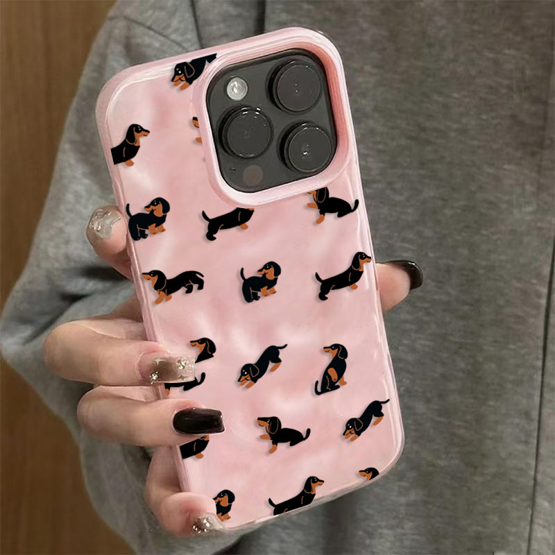 ダックスフント柄ソフトシリコン製スマホケース iPhone  - 3D Printing Case のレビューと価格