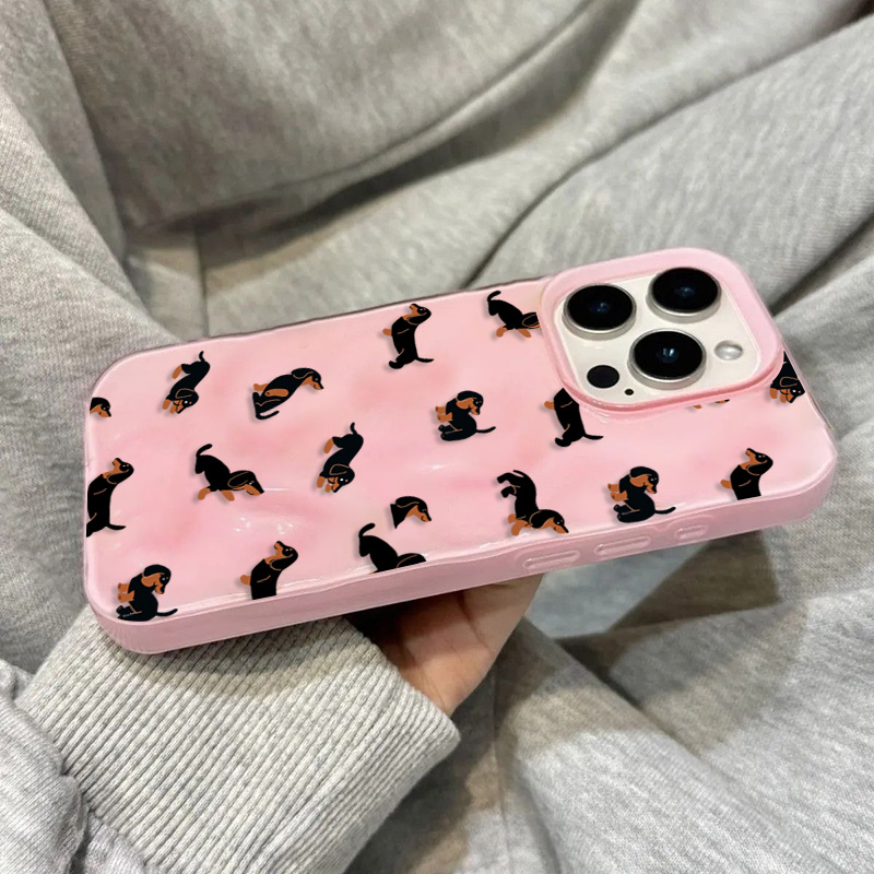 ダックスフント柄ソフトシリコン製スマホケース iPhone  - 3D Printing Case のレビューと価格