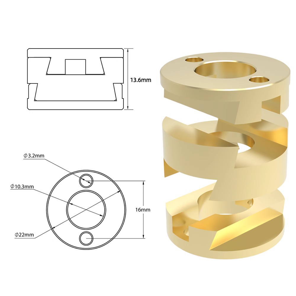 3D プリンター アクセサリー T8 Z 軸ネジ ホットベッ - Z Axis Stabilizer 3D のレビューと価格