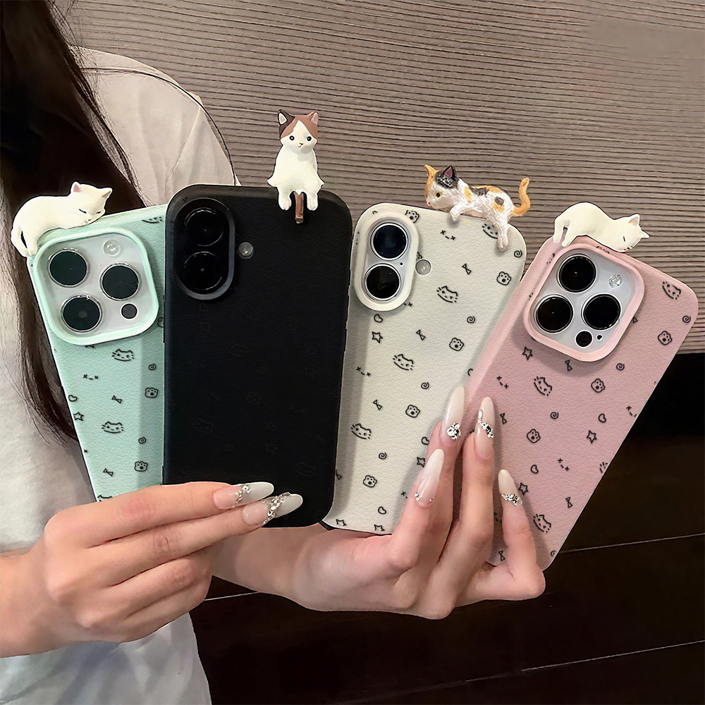 魚猫漫画ケース、3D猫ライチ柄ケース、iPhone 17 P - 3D Printing Case のレビューと価格