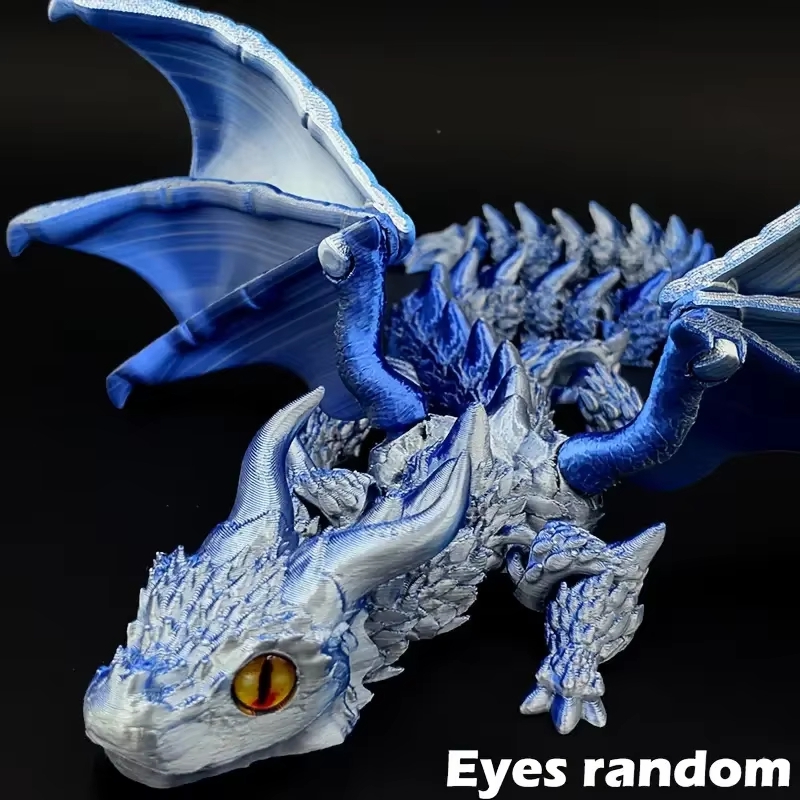 3Dプリント翼付きキャリッジドラゴンフィギュア、ランダムな目 - 3D Printing Apps のレビューと価格