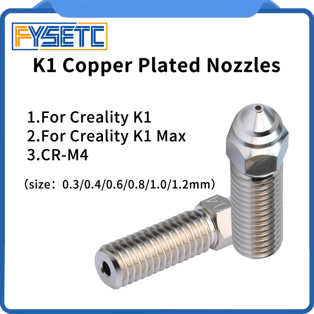 Creality 3 v3 ke 1/k1 max用銅メッキ - 3D Printer Nozzle Brass のレビューと価格