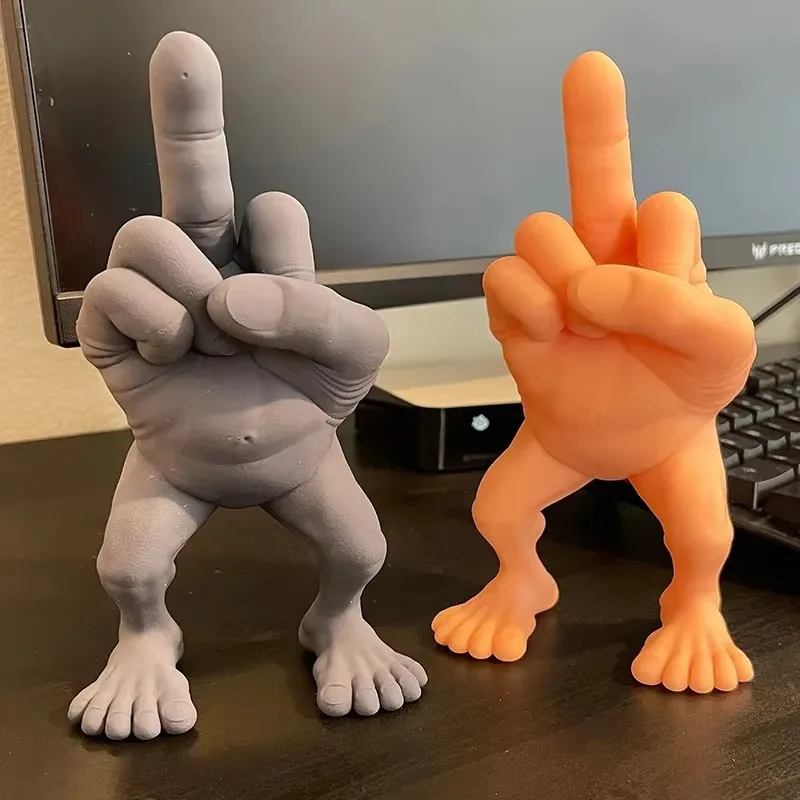 中指デスクトップ装飾 3D プリント中指フィギュア脚付き面白 - 3D Printing Apps のレビューと価格