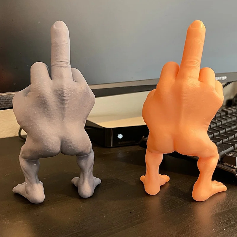 中指デスクトップ装飾 3D プリント中指フィギュア脚付き面白 - 3D Printing Apps のレビューと価格